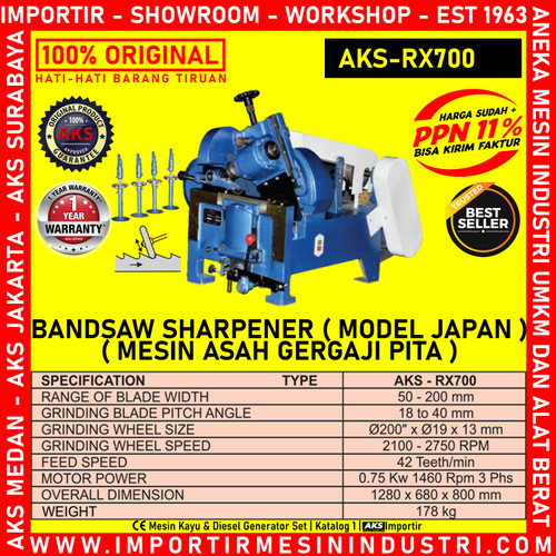 Asah Gergaji Pita BandSaw Sharpener Machine -RX700