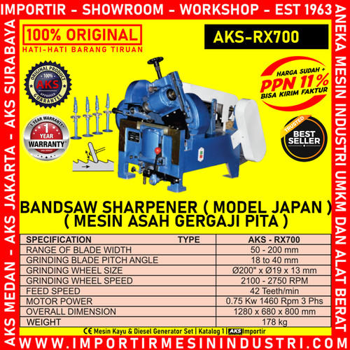 MECHINE Asah Gergaji Pita BandSaw Sharpener AKS-RX700