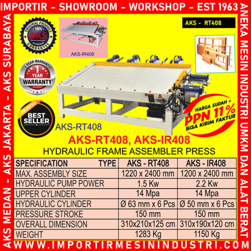 ALAT Press Pintu Kayu Drilling Frame Hydraulic Assembler Press RT408