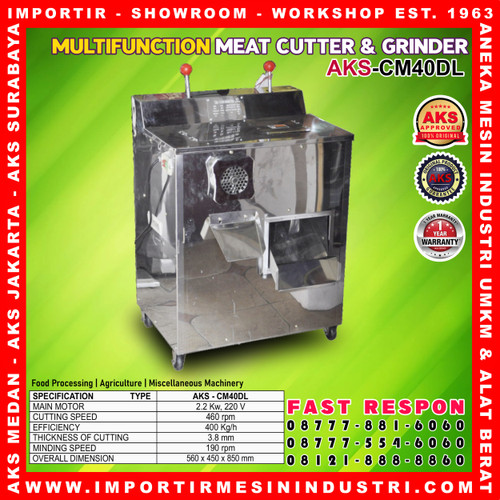 Mesin Pengiling Daging Bakso, Adonan, Serbaguna CM40DL