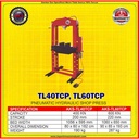 TL60TCP Alat Pres Velg Hidrolik Hydraulic Shop Press Kapasitas 60 Ton