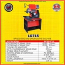 Brake Disc Drum Lathe 0.6 Kw - Mesin Bubut Rem Cakram Tromol Drum