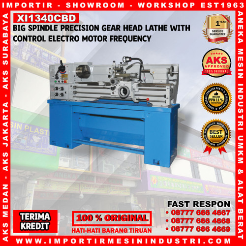 Precision Gear Head Bench Lathe 33x100cm XI1340CBD Mesin Bubut Besi