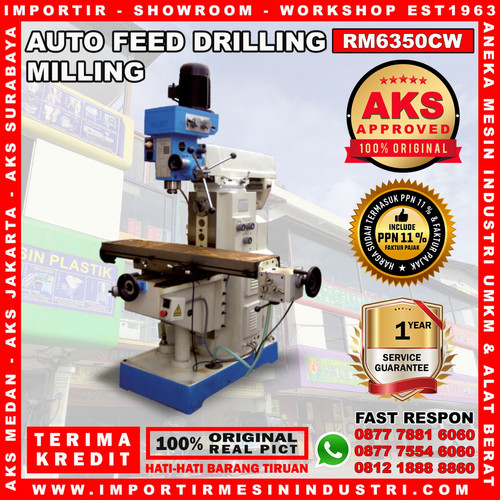Drilling Milling Machine RM6350CW Mesin Bor Duduk 50mm 2,2Kw 100x25mm