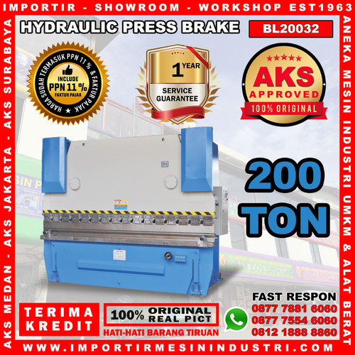 Mesin Tekuk Plat 200 Ton Hidrolik Press Brake Machine BL20032