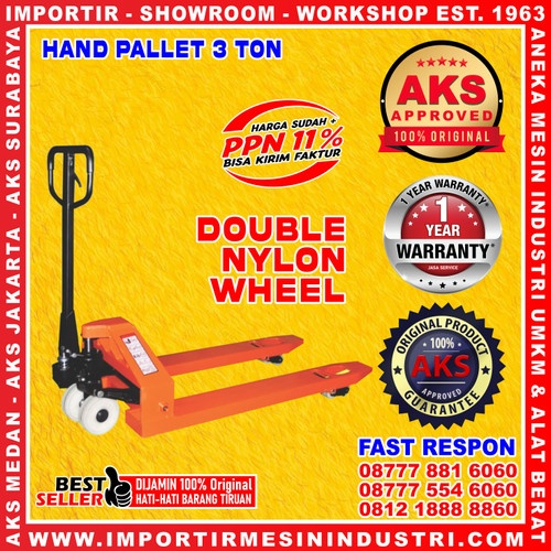 Hand Pallet Stacker Lift 3 Ton Alat Palet Angkat Barang Gudang-TKN3TC