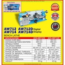 Mesin Bubut Mini Lathe Metal Working 550W W/ Digital TERMURAH - AW712D