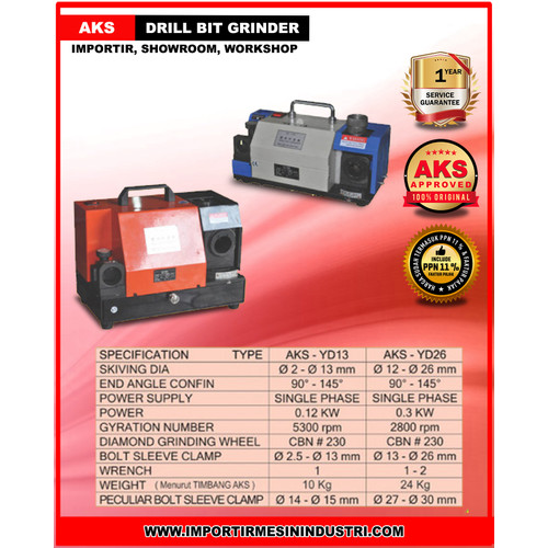 Drill Bit Grinder- 26 mm YD26 Mesin Asah Mata Bor Gerinda 0,3Kw