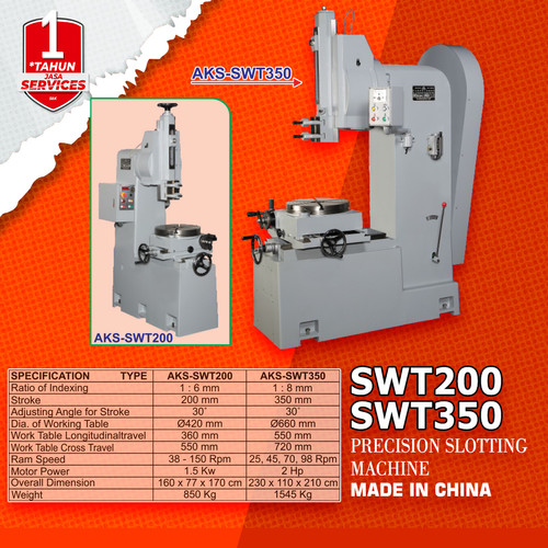 SWT350 Mesin Slotting Logam Precision Slotting Machine 350mm