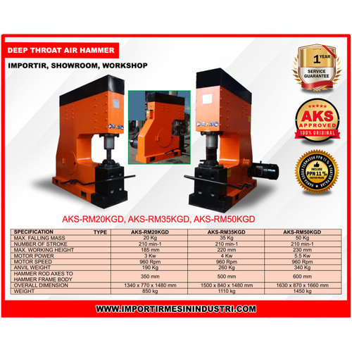 RM20KGD Mesin Palu Udara Dalam Deep Throat Air Hammer Importir