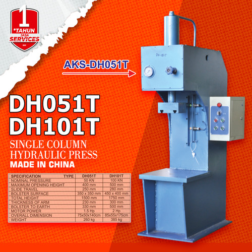 Mesin Pres Hidrolik 1 Tiang 10Ton 2Hp Hidrolik Press DH101T