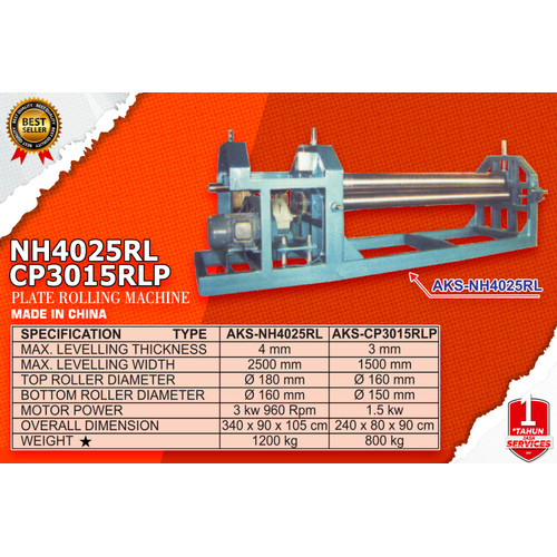 Plate Rolling Machine CP3015RLP Mesin Roll Plat Besi 3x1500mm
