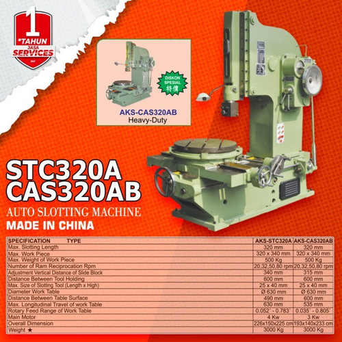 Selotting Mesin Slotting Vertical Logam Auto Slotting Metal-STC320A