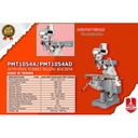 Mesin gilingan Turret Umpan Otomatis 3.7 kw Auto Feed Turret-PMT1054AD