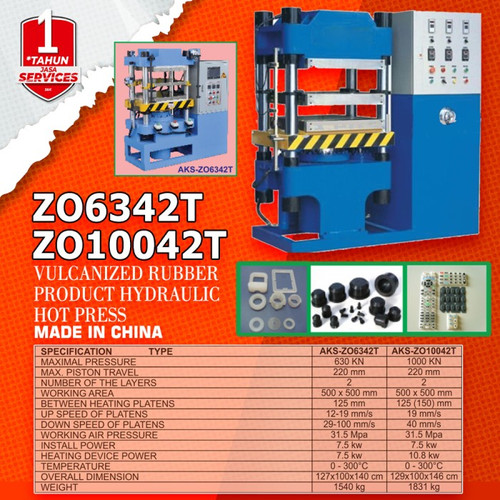 Mesin Hidrolik Pres-Vulcanized Rubber Hydraulic Press 63Ton - ZO6342T