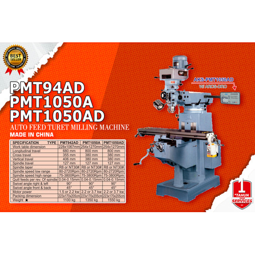 Auto Feed Turret-Mesin Penggilingan Turret Umpan Otomatis-PMT1050AD