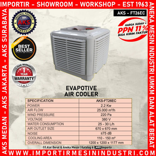 Evaporate Air Cooler / Air Conditioner Penyejuk Ruangan 2,2 Kw 3 Phase
