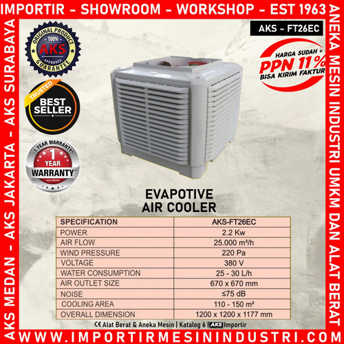 Air Cooler Penyejuk / Pendingin Ruangan 2,2 Kw 3 Phase GARANSI 1 Tahun
