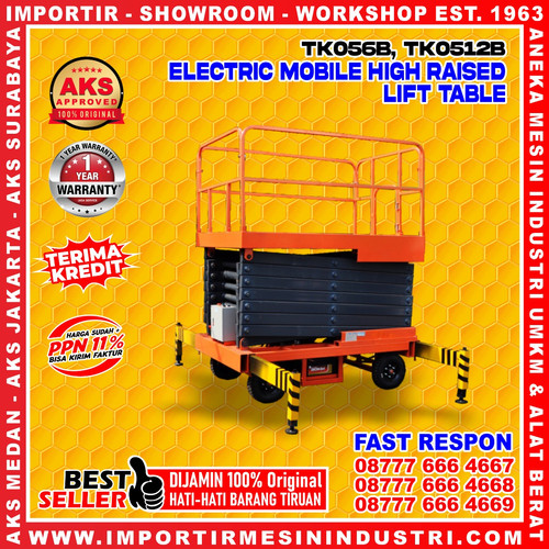 Tangga Hidrolik Gunting Electric Mobile Scissors Lift Table 500 Kg 6 m