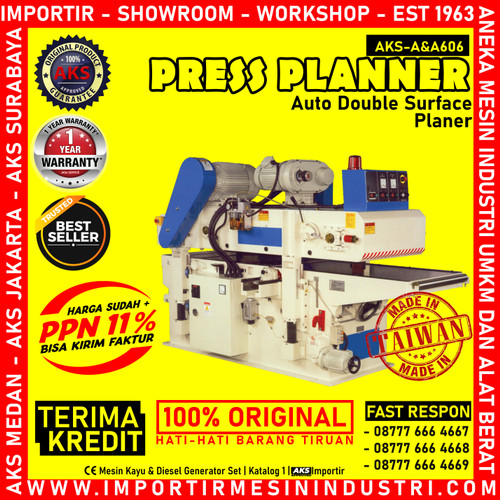 Penghalus Kayu Sisi Ganda Wood Sanding Auto Planer AKS - A&A606