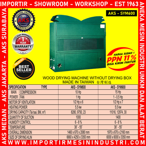 Oven Pengering Kayu Wood Drying Machine AKS - SYM900