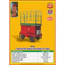 Tangga Hidrolik Gunting Electric Mobile Scissors Lift Table 1 Ton 6 m