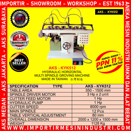 Mesin Bubut Hydraulic Horizontal Multi Spindle Groving AKS - KYK512