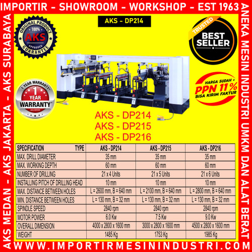 Pengebor Kayu 6 Lapisan Multi-Axle Drilling Wood Machine AKS - DP216