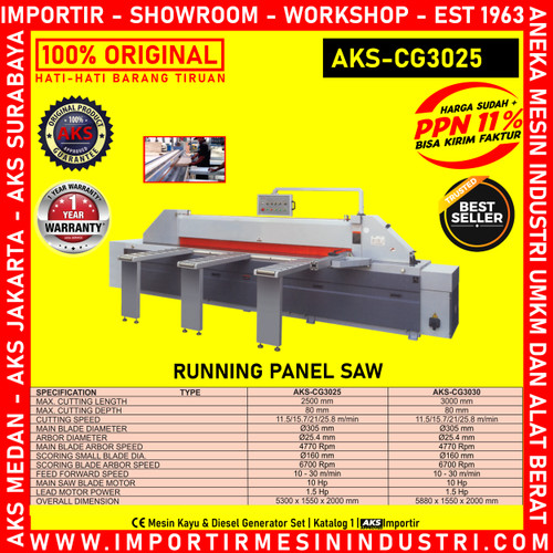 Mesin Running Panel Saw w/ Sensor AKS - CG3025