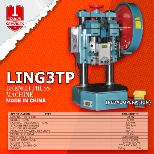 Mesin Pon 3 Ton Bench Press Stamping Machine LING - 3TP