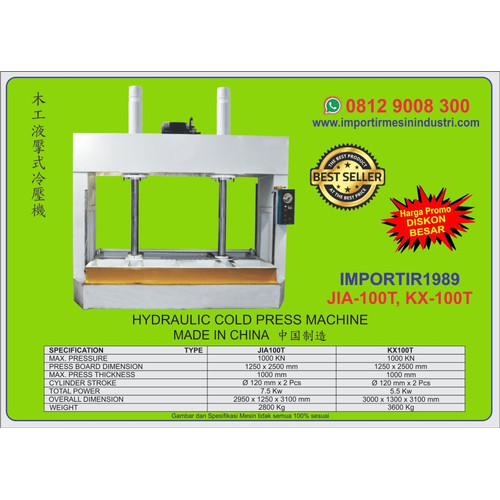 Mesin Press Kayu Hidrolik 100 Ton Hydraulic Cold Press AKS - KX100T