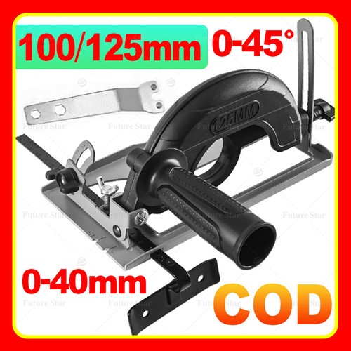 Universal Dudukan Gerinda Circular Saw Bracket DIY Stand Holder Tangan Adaptor Adapter Gerinda Mesin Pemotong Yang Dimodifikasi Dengan Penggiling Sudut 100/115/125 Braket Miring 0-45 Derajat Untuk Tujuan Umum Dengan Alat Penghapus Debu 1 Mata Grinda