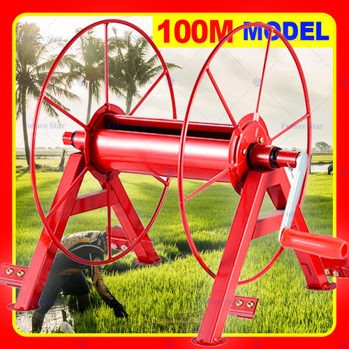 Alat Gulung / Penggulung / Tempat Gulungan Selang Air Taman / Garden Water Handle Hose Reel Holder Heavy Duty 100 Meter 100M Fitting for Outdoor