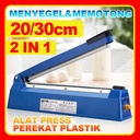 Impulse Heat Sealer / Mesin Penyegel Alat Press Perekat Plastik 20cm 30cm 200mm 300mm Manual Bags Sealer Heat Sealing Machine for Plastic Bags PE PP Bags with Extra Replace Element Grip
