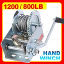 Wire Rope Hand Winch / 800lbs 1200lbs Boat Crank Winch / Katrol Mini Manual Kualitas Tinggi 8M Adjustable Boat Trailer Cable, Steel Cable Heavy Duty Rope Crank for Trailer, Boat or ATV Towing