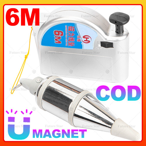 Alat Plumbing / lot Benang Magnet / Magnetic Wire Drop 6M 3 Meter Plumb Bob Setter With String Automatically Stretch the Line,Quickly Stabilize Plumbob Used in Construction