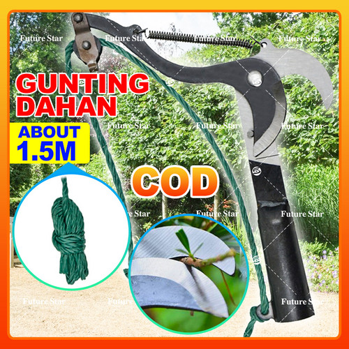 Pemotong Gunting Dahan Tarik Pisau Taliga Tali Multifungsi Alat Potong Dahan Pohon Gergaji Graji Kopi Cengkeh Untuk Pohon Tree Pruner Multifungsi Alat Tamanan Anti Karat Peralatan Kebun Ranting Pruning Pruner Scissors With Rope 1.5 Meter SK5
