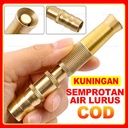 Semprotan Air Lurus Kuningan / Taman Alat Cuci Motor Mobil / Water Jet Spray Gun Hose Nozzle - Brass HSS Kepala Selang Pistol Air Semprot Siram Tanaman dan Taman Steam