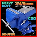 Catok Clamp 5'' inch / Catok Paron 3/4/5 inch Ragum Klem / Catok Meja / Bench Vise Bangku / Ragum Tanggem Alat Jepit Serbaguna - Ragum Besi  360 Derajat Rotation - Penahan Penjepit Pemutar - Tugas Berat 3''/4''/5''