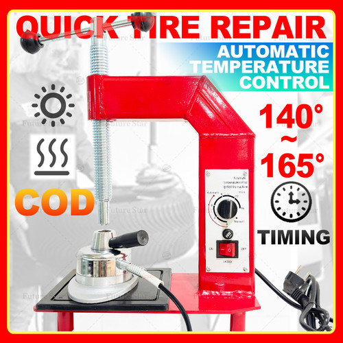 Jual Mesin Tambal Ban Elektrik / Alat Tambal Ban Listrik Kompor / Automatic Tire Press Machine Tiptop / Kit Alat Perbaikan Otomatis / Tire Auto Repair Vulcanizing Machine Vulcanizer Kit - Top Quality - Hemat Daya Awet dan Murah - Machine