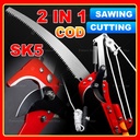 Pemotong Gunting Dahan Tarik Pisau SK5 Taliga Tali Multifungsi Alat Potong Dahan Pohon Gergaji Graji Kopi Cengkeh Untuk Pohon Tree Pruner Multifungsi Alat Tamanan Anti Karat Peralatan Kebun Ranting Pruning Pruner Scissors With Rope 1.5 Meter