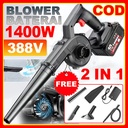 Mesin Blower Baterai 998V 2 IN 1 Meniup / Menghisap Blower Keong Tangan Baterai Cordless Alat Peniup Angin Kencang Pengering Grooming Pengering Bulu Anjing Kucing Handheld Leaf Cleaner Clearing Dust & Small Trash, Car, Computer Host, Lawn Care, Gravel for