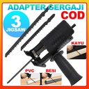 Adaptor Bor Ke Gergaji Adapter Reciprocating Jigsaw Tambahan Jig Saw Mesin Bor Jadi Tangan Gergaji Konektor Electric Drill Jigsaw Alat Listrik Menjadi Jadi Gergaji Kayu Besi Bonus Drill Saw Attachment Tools