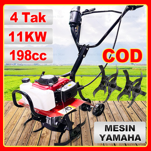 Mesin Traktor Mini Cultivator YAMAHA Bajak Lahan Sawah Basah Kering Mesin Tiller Firman Cultivator Matsumoto 11KW 198cc