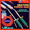 Alat Bakar Heating Torch Gas Dengan 1.2m Selang LPG Multipro Blander Blow Gas Flamethrower Welding Torch With Valve Soldering Torch Hose For Propane Cylinder, Propane Torch