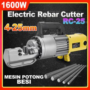 Electric Rebar Cutter Portable Mesin Potong Beton Alat Pemotong Besi Elektrik Listrik Bar Cutting 4-25mm RC25 RC-25 1600W