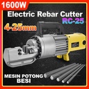 Electric Rebar Cutter Portable Mesin Potong Beton Alat Pemotong Besi Elektrik Listrik Bar Cutting 4-25mm RC25 RC-25 1600W