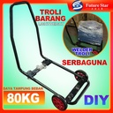 Troli Barang Besi Lori Lorry Serbaguna Trolly Ringan Bagasi Lift Lightweight Multifungsi  Daya Tampung Beban 85 Kg Troli Dorong Tangan Alat Praktis Untuk Angkut Barang Shopping Cart Trolley Belanja Troly Angkut Barang Welder Welding