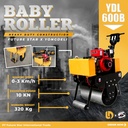 Mesin Dorong Diesel Baby Roller Tandem Compactor Double 1/2 Drum Vibro Pemadat Perata Aspal Tandem YDL-600B Merk Yongdeli