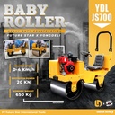 Mesin Dorong Diesel Baby Roller Tandem Compactor Double 1/2 Drum Vibro Pemadat Perata Aspal Tandem YDL-JS700 Merk Yongdeli